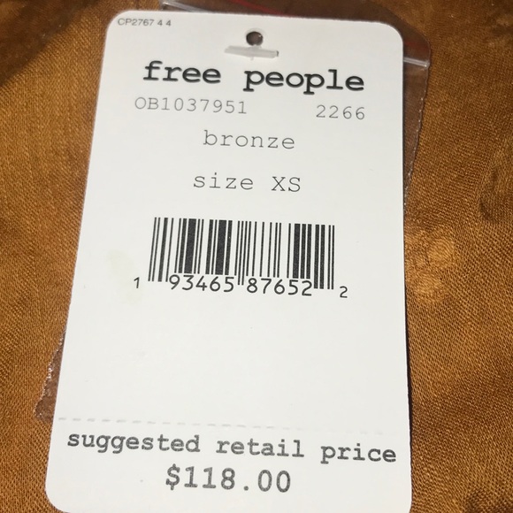 Free People Lina Lace Top in Bronze - Picture 6 of 7